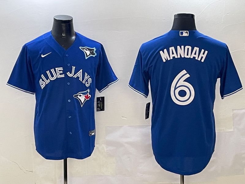 Men Toronto Blue Jays #6 Manoah Blue White Game 2025 Nike MLB Jersey style 3->toronto blue jays->MLB Jersey